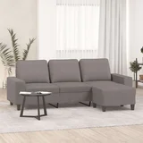  Trosjed s tabureom smeđesivi 180 cm od tkanine