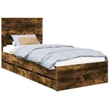  Konstrukcija postelje s predalom Dimljeni oreh 90 x 190 cm, (5000121255) | Shoptok.si