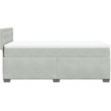 Box spring krevet s madracem svjetlosivi 90x190 cm baršunasti | shoptok.hr