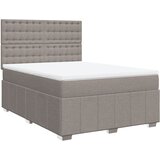 vidaXL Krevet s oprugama i madracem smeđesivi 140 x 190 cm od tkanine | shoptok.hr
