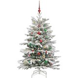 vidaXL Umjetno božićno drvce s nogom Bijelo 150 cm PE i PVC | shoptok.hr