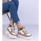 Gemre Beige women's sports platform sneakers Sunline | Shoptok.si