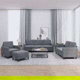 vidaXL sedežna garnitura 4-delna temno siv žamet | Shoptok.si