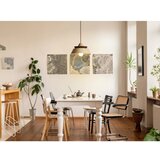  Drveni luster na sajli 1xE27/60W/230V prečnik 33 cm masivan/hrast/orah/kaučukovac | Eponuda.com
