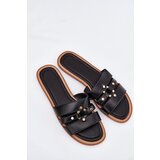 Boto Flat Women's Sandals With Gold Detail Black Noroti | ePonuda.com