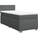  Okvir kreveta s oprugama i madrac tamnosivi 80x200cm od tkanine | shoptok.hr