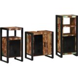 vidaXL Set namještaja za kupaonicu 3 pcs Čvrsto reciklirano drvo | shoptok.hr