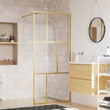  Stijenka za walk-in tuš s prozirnim staklom ESG zlatna 80x195cm | shoptok.hr