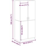  Ormar staro drvo 90x52x200 cm konstruirano drvo | shoptok.hr