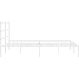  Metalni okvir za krevet s uzglavljem bijeli 183x213 cm | shoptok.hr