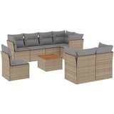 Maison Chic Seti vrtnega pohištva - Vrtna garnitura - Vrtni pohištvo set 9-delna z blazinami bež poli ratan, (21804780) | Shoptok.si