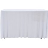  Rastezljive navlake za stol 2 kom duge 120 x 60,5 x 74 cm bijele | Eponuda.ba