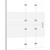 vidaXL Sklopiva pregrada za tuš ESG 120 x 140 cm bijela | shoptok.hr