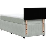Box spring krevet s madracem svjetlosivi 90x190 cm baršunasti | shoptok.hr