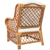 SOFA s jastukom svjetlosmeđa od prirodnog ratana i platna | shoptok.hr