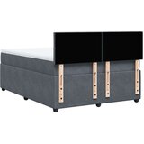  Krevet s oprugama i madracem tamnosivi 160x200 cm baršunasti | shoptok.hr