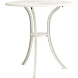 vidaXL vrtna miza bela 62x62x65 cm liti aluminij | Shoptok.si