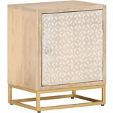 The Living Store Nočna omarica 40x30x50 cm trden mangov les in železo - Nočna Omarica, (21568356) | Shoptok.si