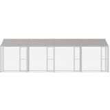 vidaXL Pasja kletka srebrna 800 x 200 x 256 cm Cinkana jeklena | Shoptok.si