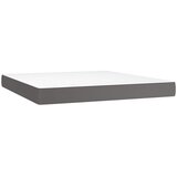 Krevet s oprugama i madracem sivi 160x200 cm od umjetne kože | shoptok.hr