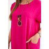 Kesi Włoski Dress with pockets and pendant fuchsie | shoptok.hr