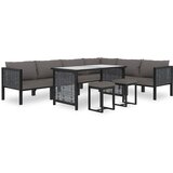  Modularna kutna sofa od poliratana s lijevim naslonom antracit | shoptok.hr