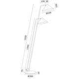  Argon 7074 - Stojeća lampa GABIAN 2xE27/15W/230V bela | Eponuda.com