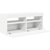 TV ormarić s LED svjetlima bijeli 90x35x40 cm | Eponuda.com