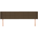  Uzglavlje s ušima tamnosmeđe 163x16x78/88 cm od tkanine | shoptok.hr