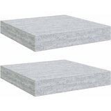  Plutajuće zidne police 2 kom boja betona 23 x 23,5 x 3,8 cm MDF | Eponuda.ba