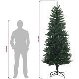  Artificial Hinged Christmas Tree 240 cm PE i PVC Zelena - 240 cm bez LED svjetala Zelena | shoptok.hr
