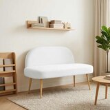  Oblikovana klupa s naslonjačem Bijela 110 x 60 x 76 cm | shoptok.hr