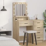  Toaletni stol s LED svjetlima u Sonoma hrastu 50x41x135 cm | shoptok.hr