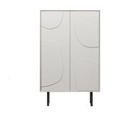 WOOOD Svijetlo sivi ormarić od masivnog bora 85x135 cm Cadiz – | shoptok.hr