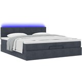 vidaXL Okvir kreveta s madracima tamnosivi 200x200cm baršunasti | shoptok.hr