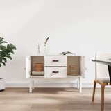 vidaXL Komoda bijela 110 x 40 x 78 cm od masivne borovine | shoptok.hr