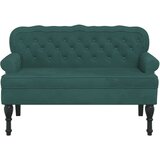  Klupa s naslonom tamnozelena 119 5 x 64 5 x 75 cm baršunasta | shoptok.hr