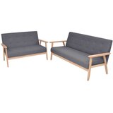  2-dijelna garnitura od tkanine tamnosiva | shoptok.hr
