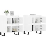  Komode sjajne bijele 2 kom od konstruiranog drva | shoptok.hr