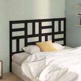  Uzglavlje za krevet crno 126 x 4 x 104 cm od masivne borovine Cijene
