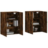  Zidni ormarići 2 kom boja dimljenog hrasta 69,5 x 34 x 90 cm | shoptok.hr
