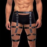 INTOYOU BDSM Line Fabian Leg & Waist Bondage Harness Black Cene