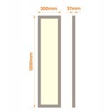  LED panel za površinsku montažu LED/60W/230V 30x120 cm crni | Eponuda.com