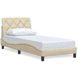 Maison Chic Posteljni okvir - Enojna postelja - Postelja za odrasle brez vzmetnice Cream 80x200 cm Tkanina-J7074, (21773964) Cene