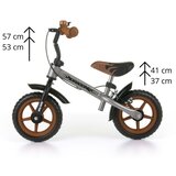 Milly Mally dječji bicikl Dragon bez pedala s kočnicom srebrni | shoptok.hr