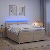  Boxspring krevet s madracem Krem 180 x 200 cm Tkanina | shoptok.hr