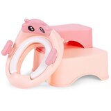 ECO TOYS sjedalo za toalet s ljestvicama i platformom za djecu – roza | shoptok.hr