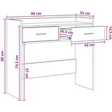  Konzolna stolica Crni hrast 90 x 35 x 80 cm Konstruirano drvo | shoptok.hr