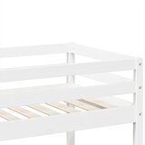 Krevet na kat bijeli 90 x 190 cm od masivne borovine | shoptok.hr