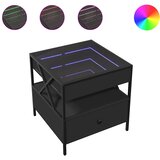  Stolić za kavu s beskonačnim LED svjetlima crni 50 x 50 x 51 cm | Eponuda.ba